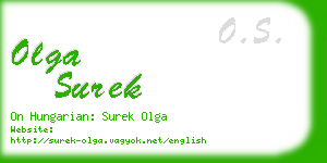 olga surek business card